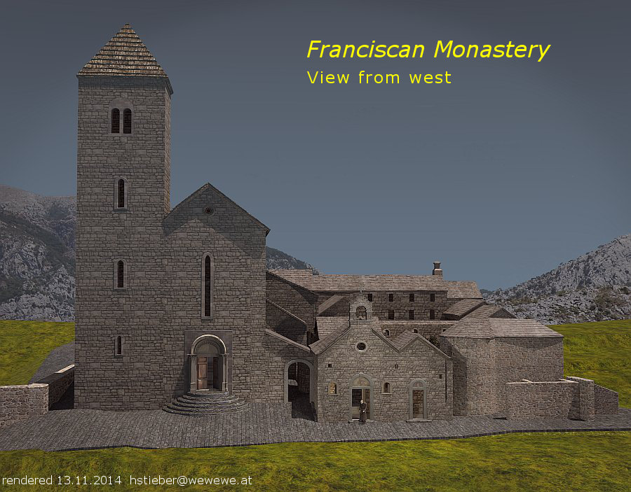 franciscan monastery from west